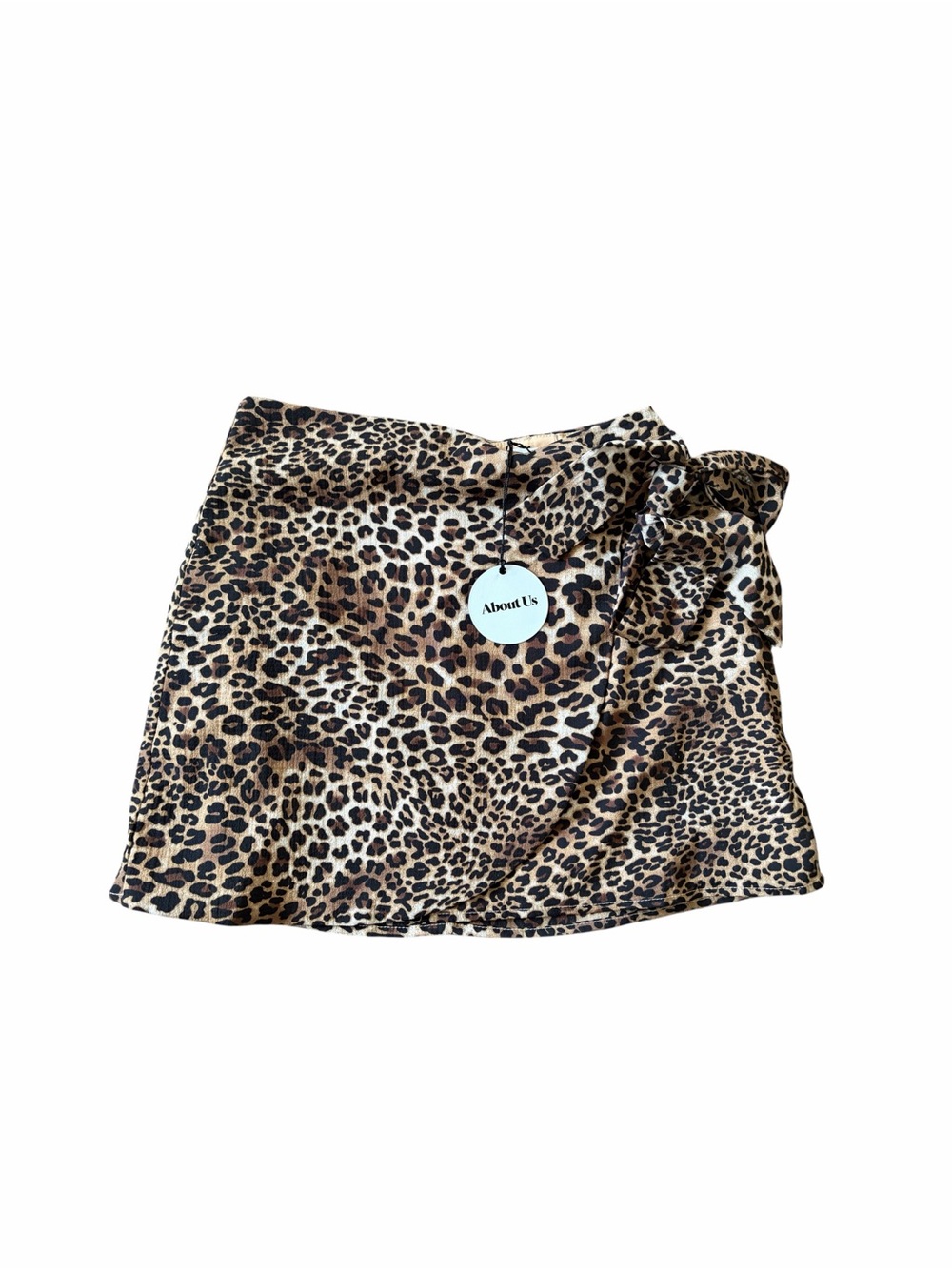 NWT - Leopard Print Mini Wrap Skirt - Size Small
